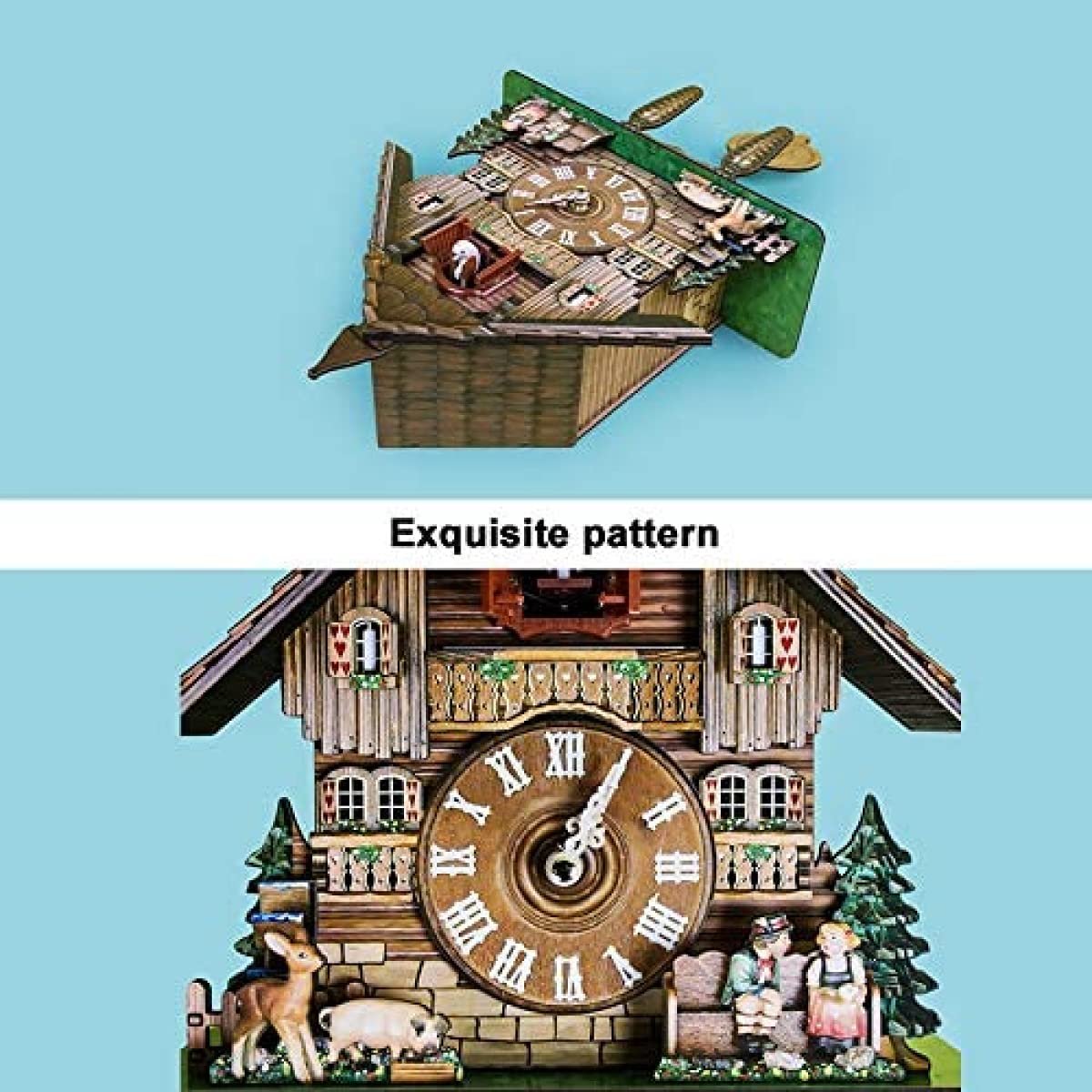 Amazon.co.jp: 鳩時計、刻まれた鳩時計、クォーツ時計鳩時計、鳩時計